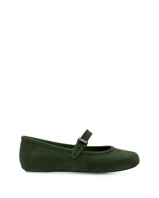 Melissa Green Soft Ballerina Velvet Ballet Flats