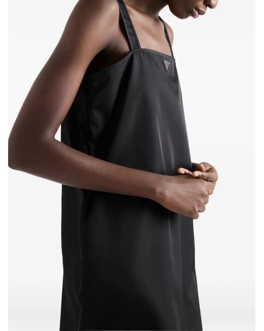 Prada Re-Nylon Mini-Jurk in het Black