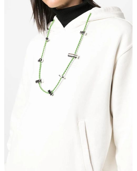 Ambush White Long-sleeve Drawstring Hoodie
