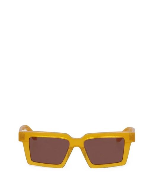 Off-White c/o Virgil Abloh Yellow Rectangle-Frame Sunglasses