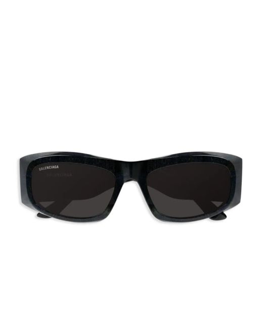 Balenciaga Black Angular-Frame Sunglasses