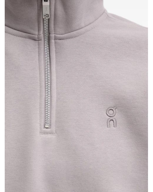 On Shoes Gray Club Collective Quarter-Zip Sweatshirt
