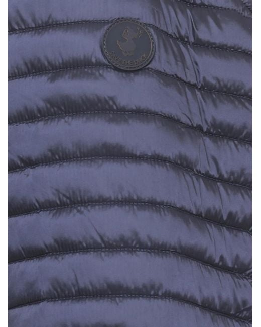 Save The Duck Blue Quilted Zip-Up Jacket