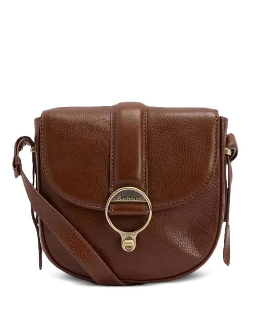 Barbour Elm Leren Crossbodytas Met Gesp in het Brown