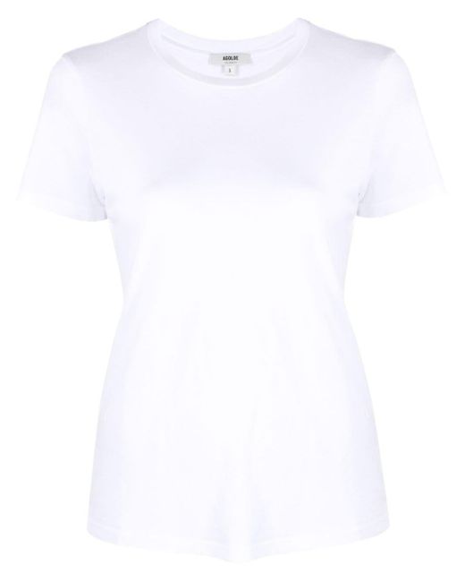 Agolde White Annise Round-neck T-shirt