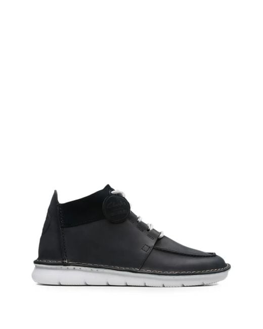 Clarks Black Colehill Mid High-Top Sneakers for men