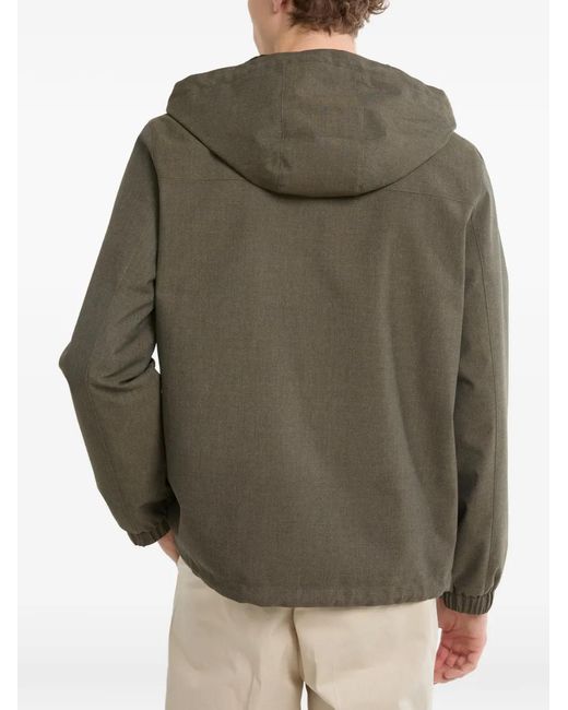 Yves Salomon Green Hooded Jacket for men