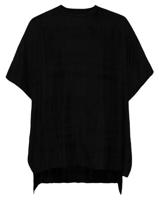 Julius Black Checked Short-sleeve T-shirt for men