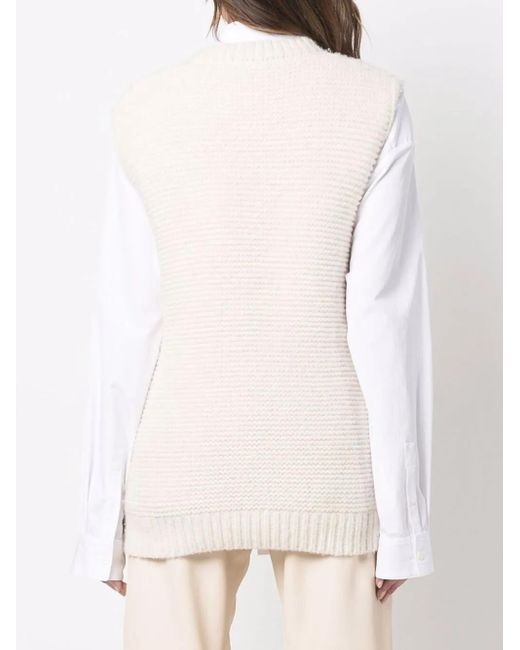 Stella McCartney Natural Crew-Neck Knitted Vest