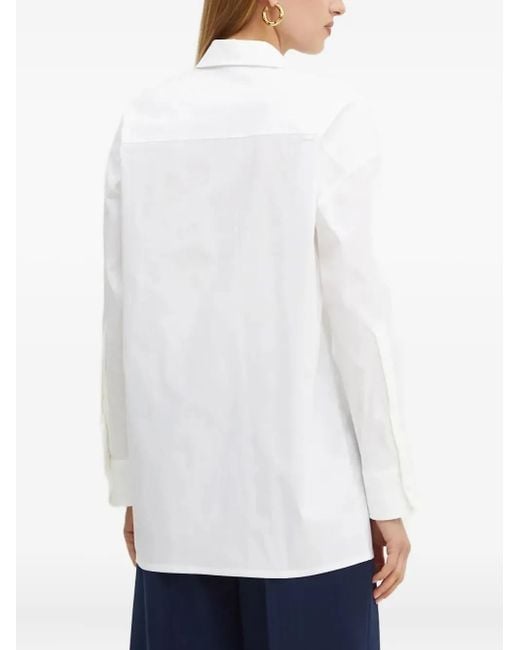 Liviana Conti White Belted Shirt Top