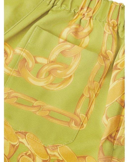 メンズ Versace メドゥーサ チェーン ショートパンツ Yellow