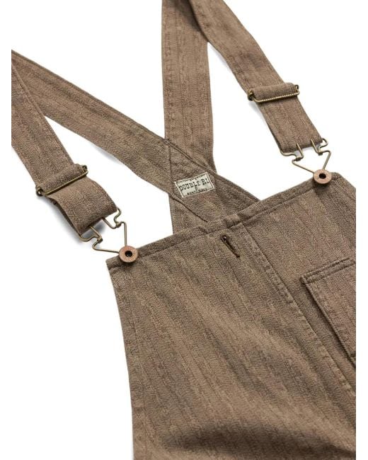 メンズ RRL ヘリンボーン オーバーオール Brown