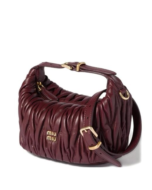 Mini Sac À Main Matelassé Miu Miu en coloris Purple
