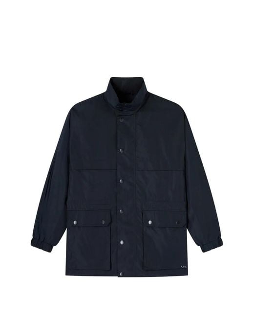 A.P.C. Blue Straight-Cut Jacket for men