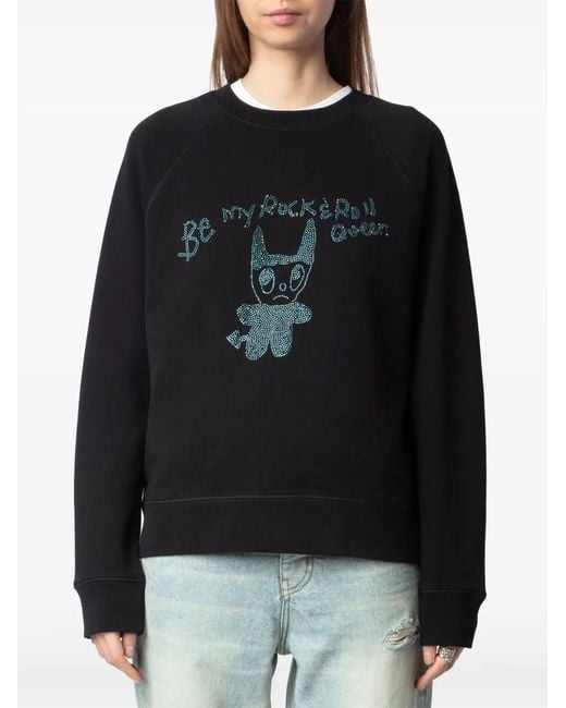 Zadig & Voltaire Black Upper Strass Sweatshirt