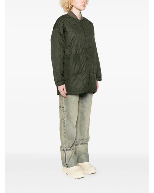 AG Jeans Green Quilted Oversized Coat