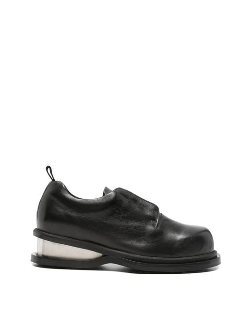 Egonlab Black Pulsar Metal-Detail Derby Shoes for men