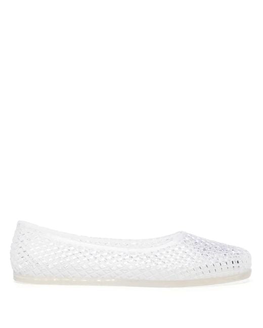 Ancient Greek Sandals White Ballerines Iro Jelly