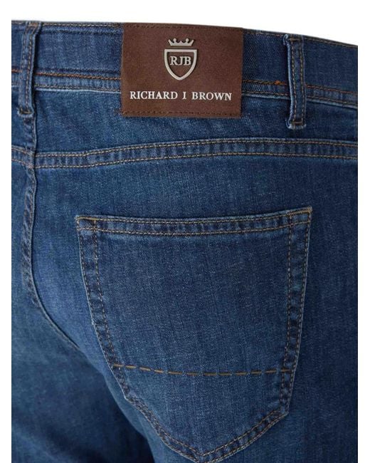 richard j. brown Blue Milano Logo-Patch Jeans for men