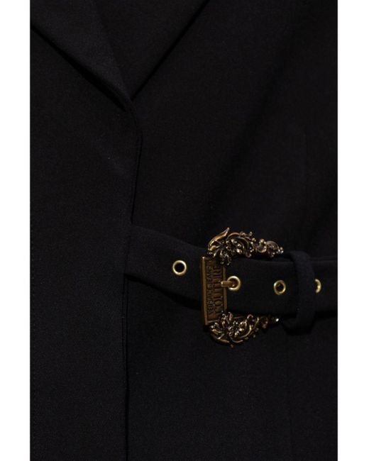 Versace Jeans Couture Blue Decorative Buckle Blazer