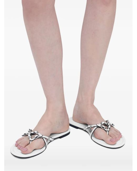 Marc Jacobs White The Kiki Leather Sandals