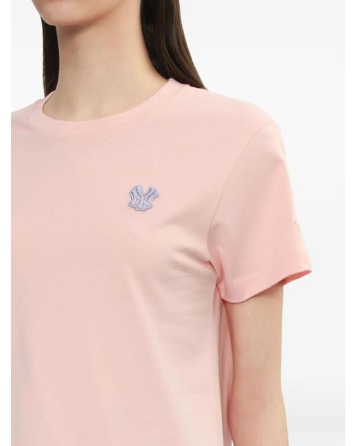 KTZ Pink Embroidered-Logo T-Shirt