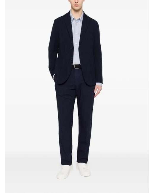 Incotex Blue Elasticated Trousers for men