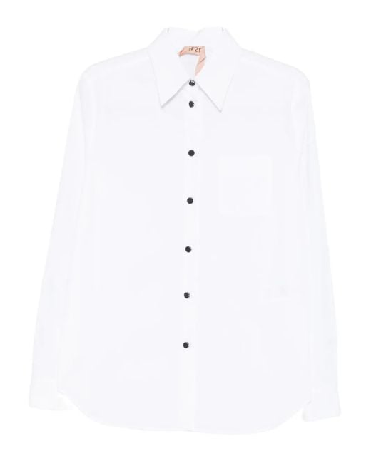 N°21 Blouse Met Knopen in het White