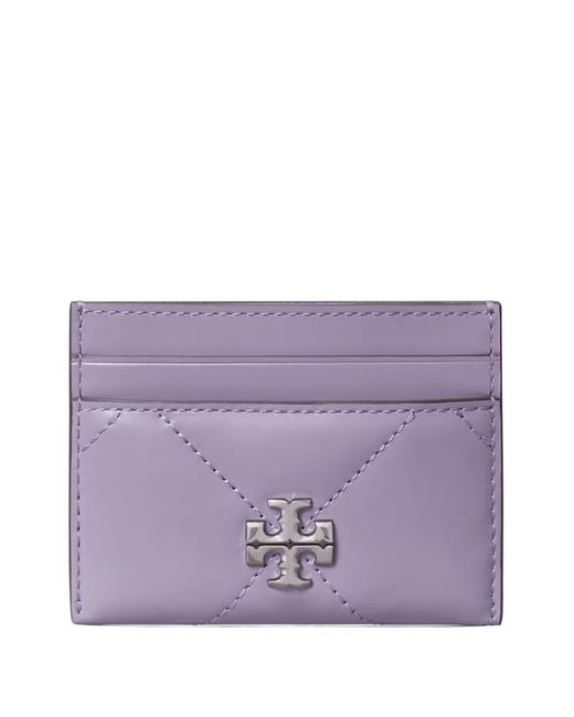 Tory Burch Purple Kira Diamond Quilt Card Case
