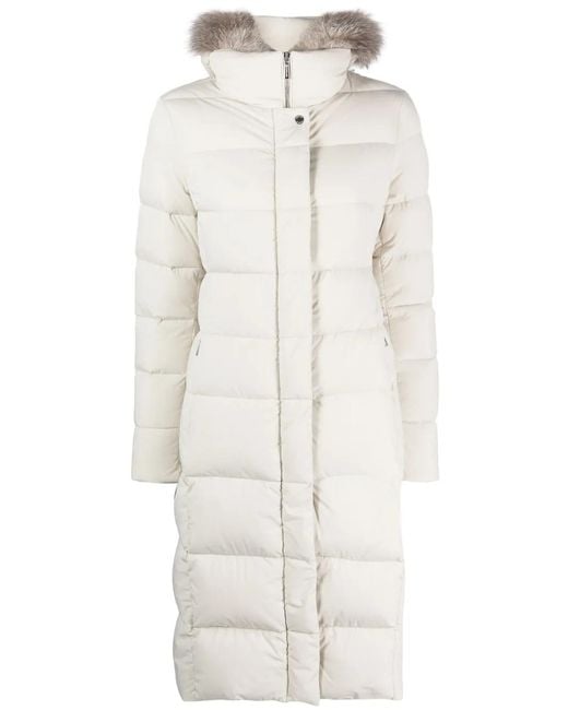 Moorer White Zagarakn Padded Coat