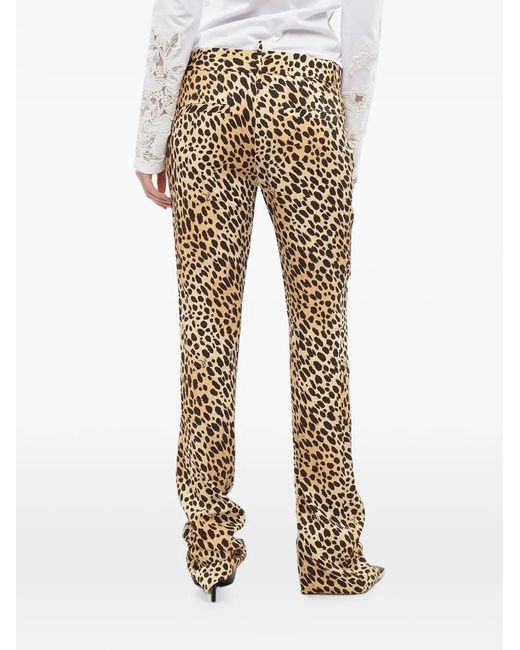 DSquared² Natural Animal-Print Trousers