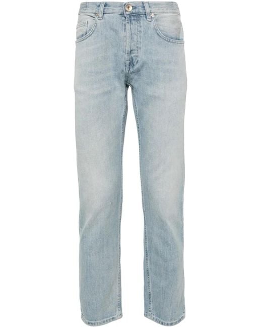 Eleventy Blue Stonewashed Straight Jeans for men