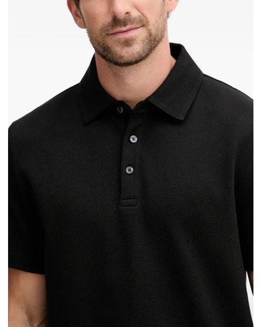 Michael Kors Black Buttoned Polo Shirt for men