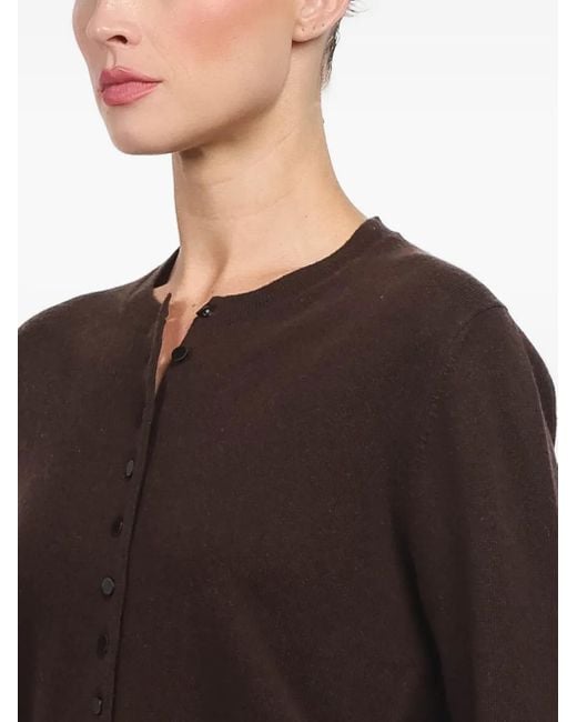 Allude ラウンドネック カーディガン Black