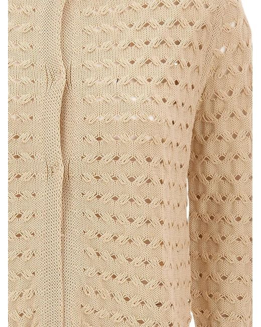 Kangra Natural Textured-Knit Cotton Cardigan