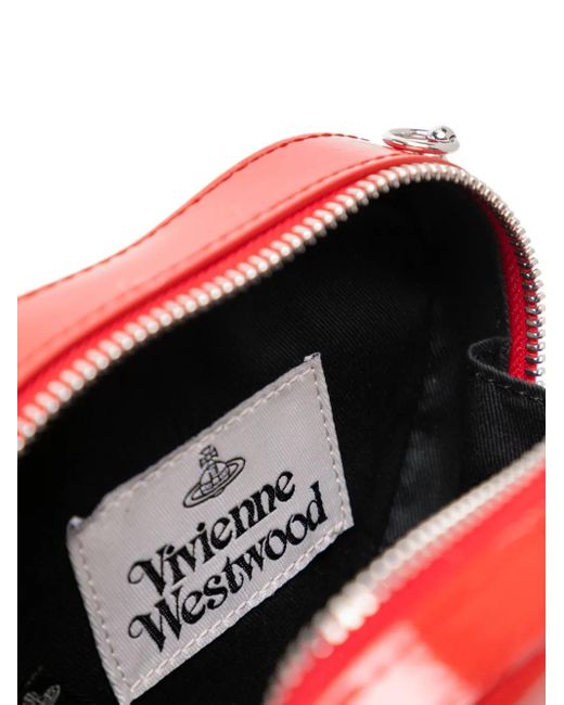 Vivienne Westwood Red Mini Heart Patent Crossbody Bag