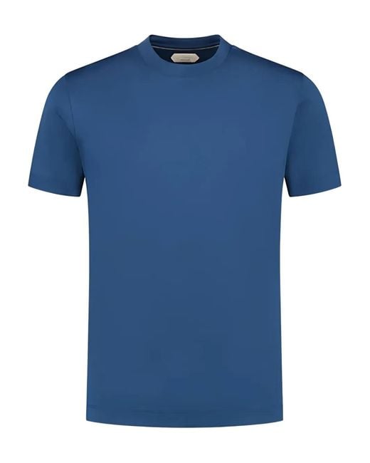 Aurélien Blue Crew-Neck Short-Sleeve T-Shirt for men