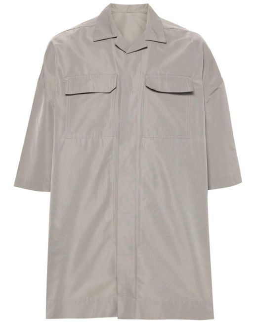 Rick Owens Gray Strap-detail Shirt for men