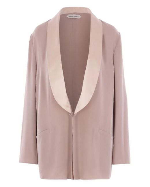 Alberta Ferretti サテンカラージャケット Pink