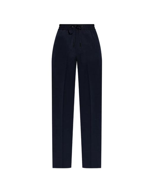 Iceberg Blue Drawstring Checked Trousers for men