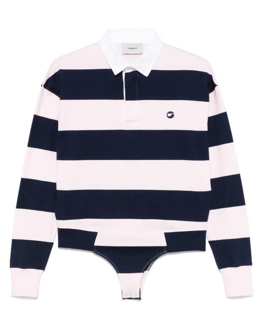 Coperni Blue Striped Polo Bodysuit