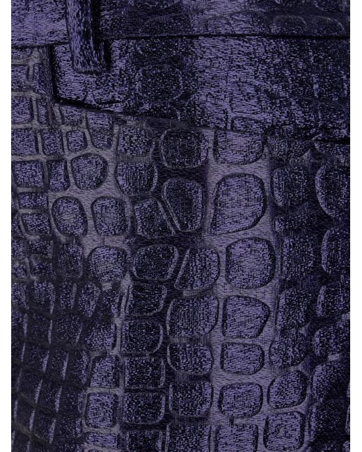 Tom Ford Blue Croc-Effect Shorts
