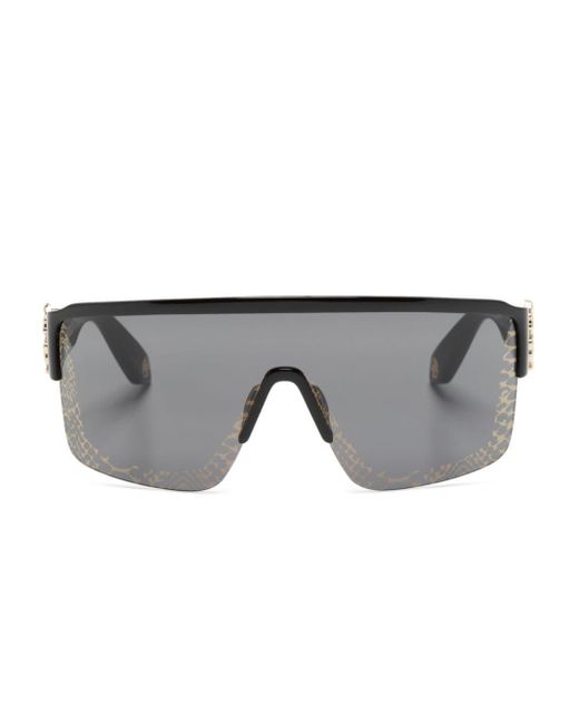 Roberto Cavalli Gray Shield-frame Sunglasses