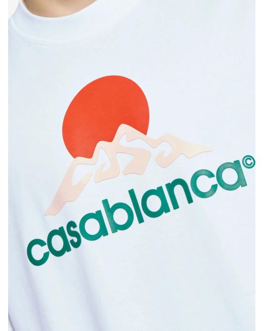 メンズ Casablanca Graphic-print T-shirt White