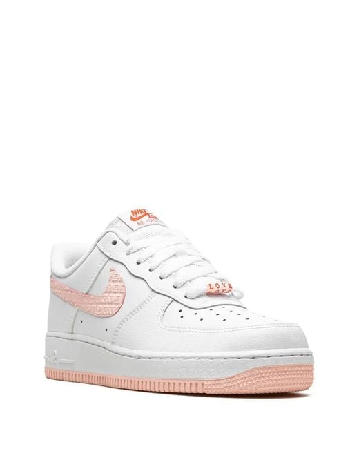 Nike White Air Force 1 Low "Valentine's Day 2022" Sneakers