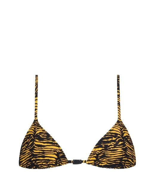 Tropic of C Natural Equator Tiger-Print Bikini Top