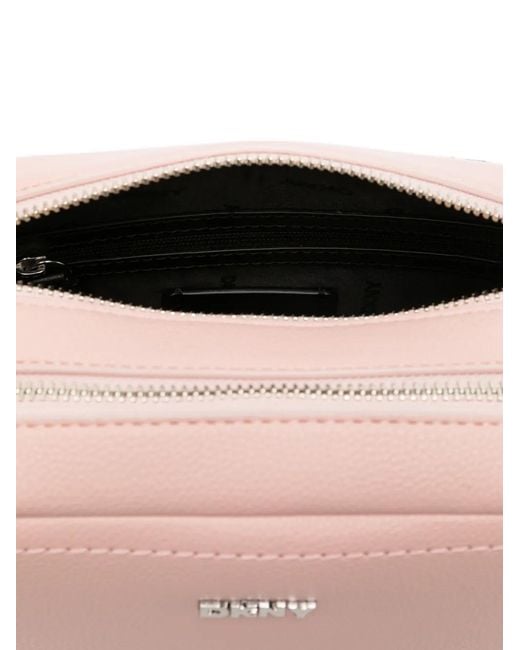 DKNY Pink Nessa Logo-Plaque Shoulder Bag