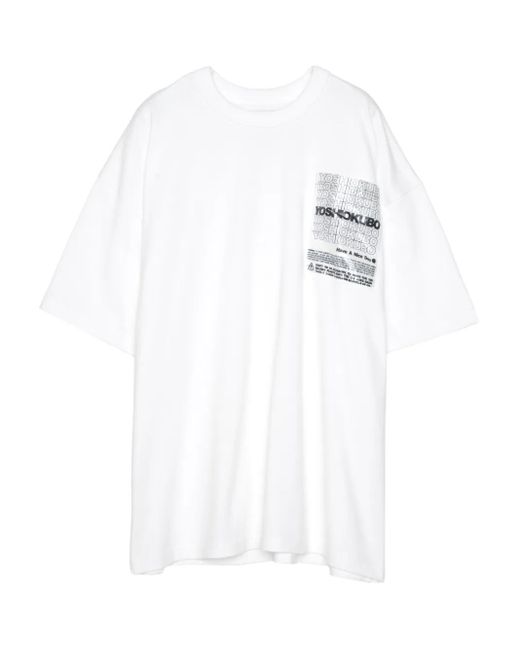 Yoshio Kubo White T-Shirt Mit Logo-Print