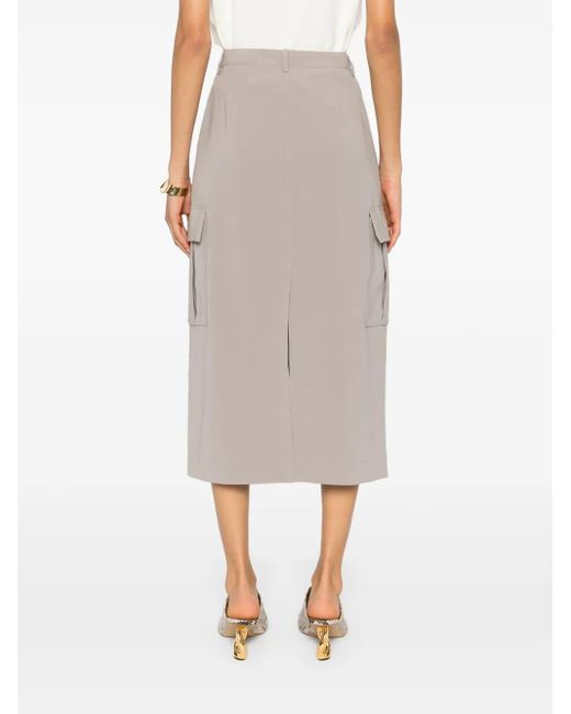 Gonna Taglio Comodo di Theory in Gray