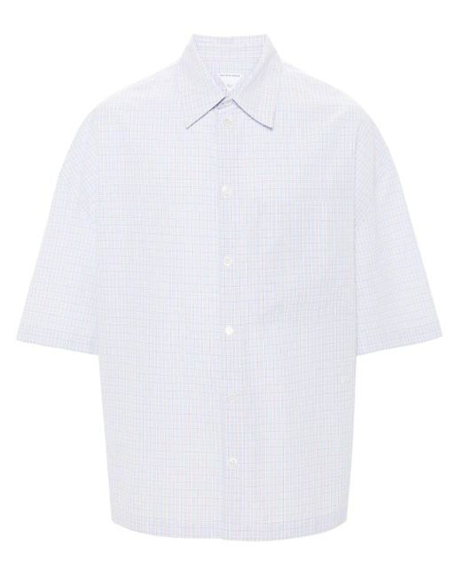 Chemise à logo brodé Bottega Veneta pour homme en coloris White